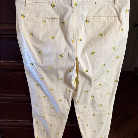 Talbots Relaxed Chinos w/ embroidered lemons - Picture 3 of 3